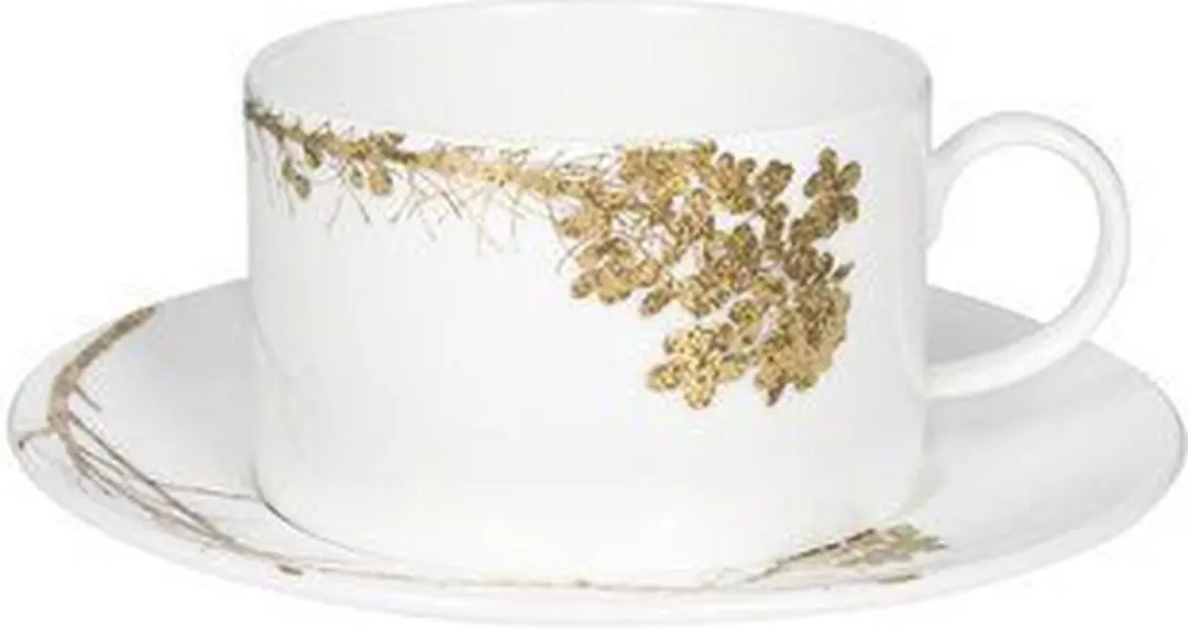 Wedgwood Vera Wang Jardin Theekop & Schotel - Goud/Wit