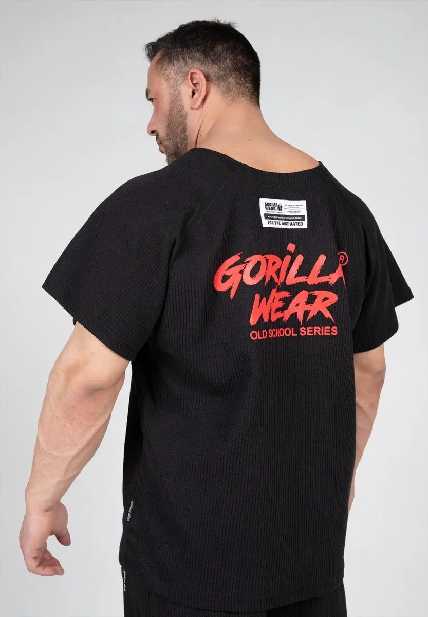 Gorilla Wear Augustine Old School Workout Top 5XL - Zwart/Rood