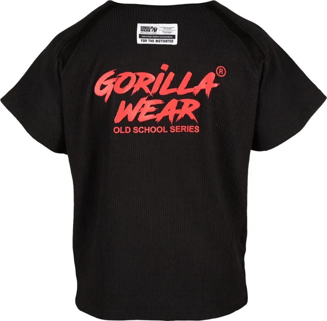 Gorilla Wear Augustine Old School Workout Top 5XL - Zwart/Rood