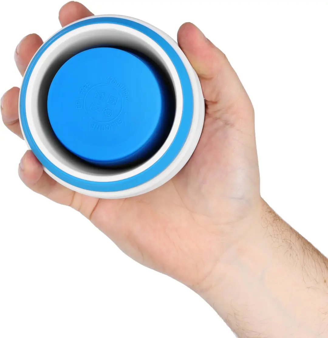 Nils Opvouwbare Siliconen Drinkbeker 475ml - Blauw