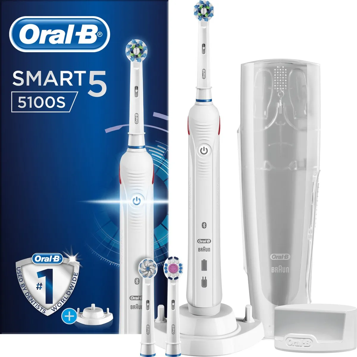 Oral-B Smart 5 5100S Elektrische Tandenborstel - 3 Borstels - Wit