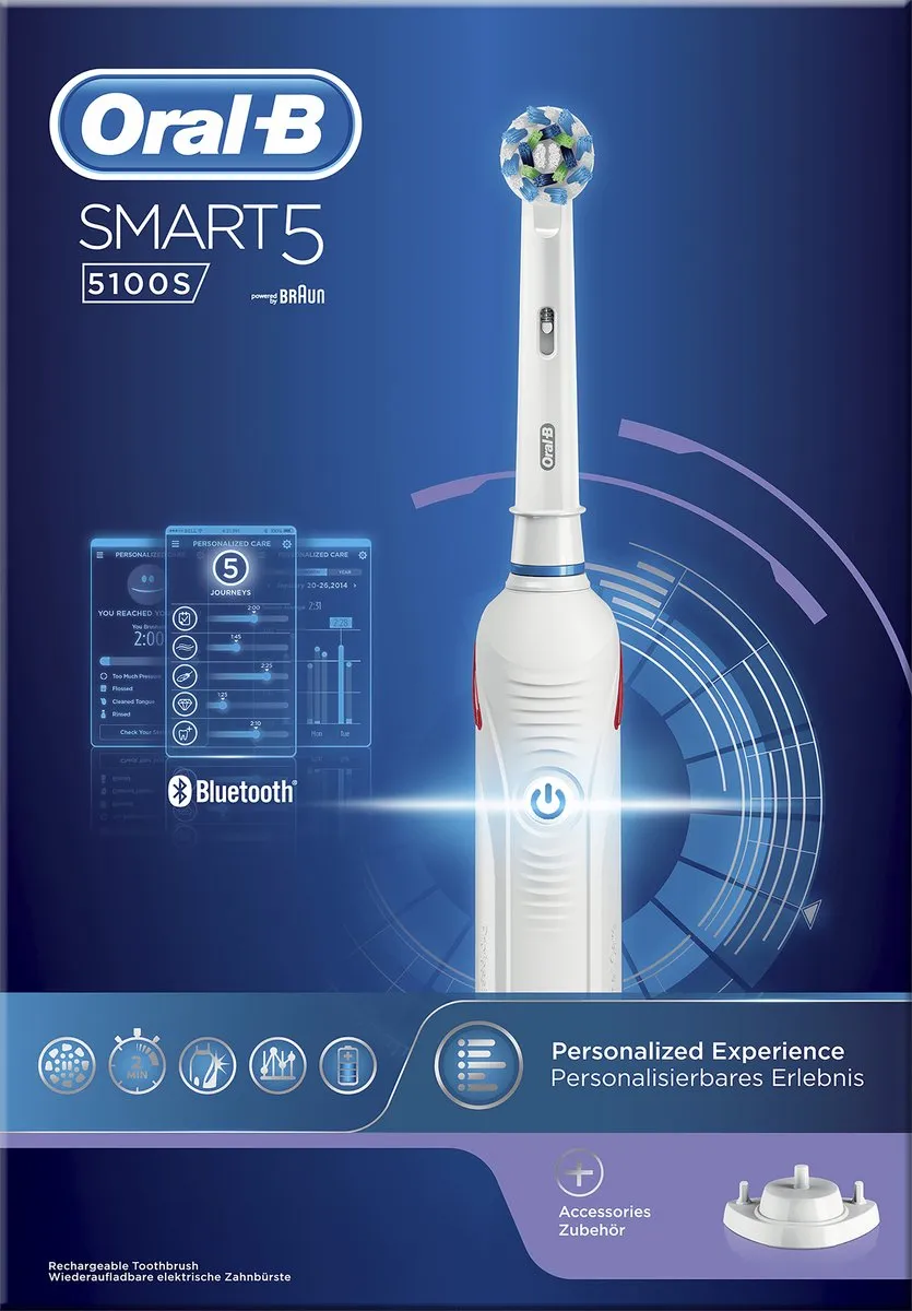 Oral-B Smart 5 5100S Elektrische Tandenborstel - 3 Borstels - Wit