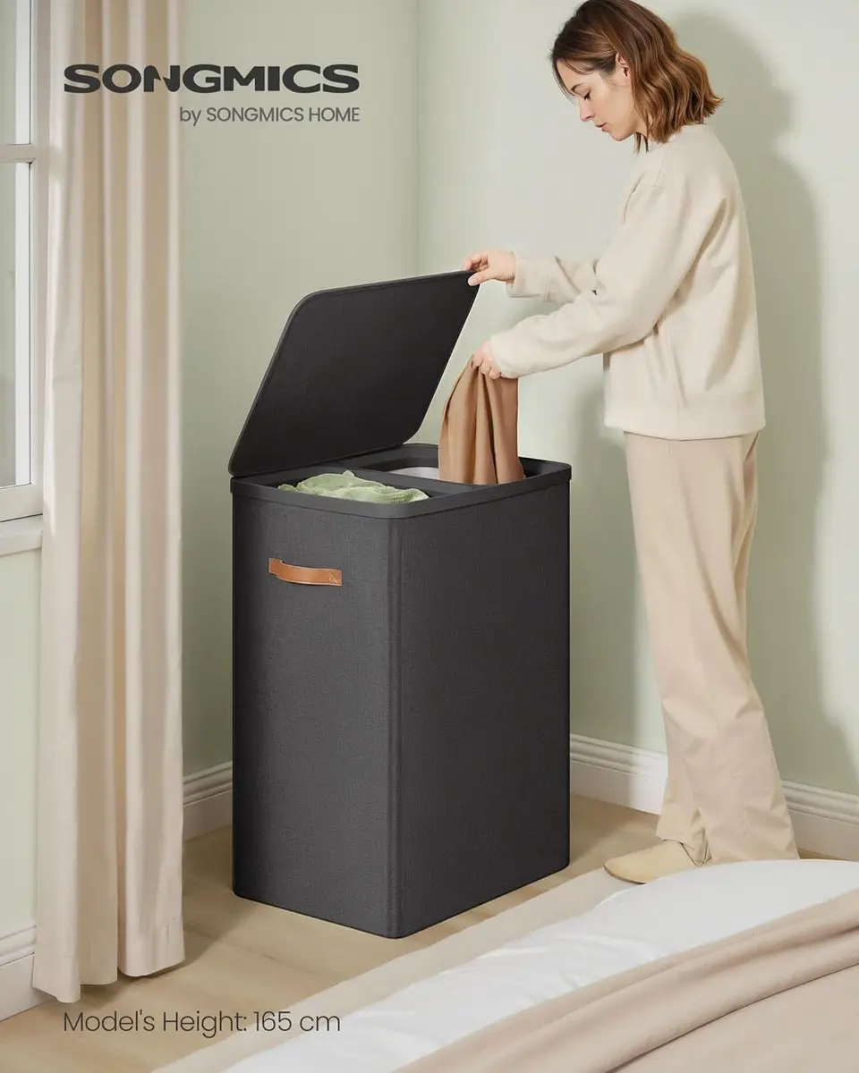 Songmics Wasmand LCB813B01 - 170L - Grijs