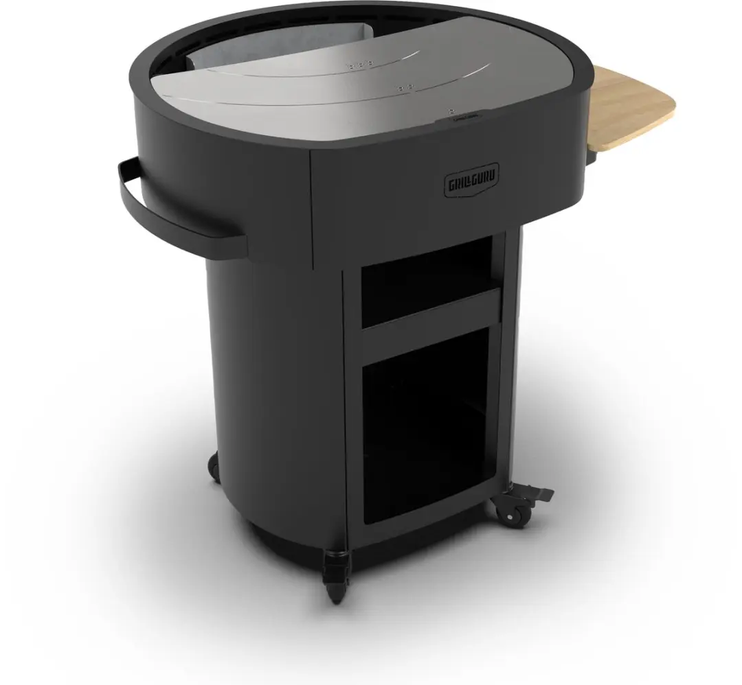Grill Guru BBQ Plancha Houtskool 74cm - 10 Burgers - Zwart/RVS