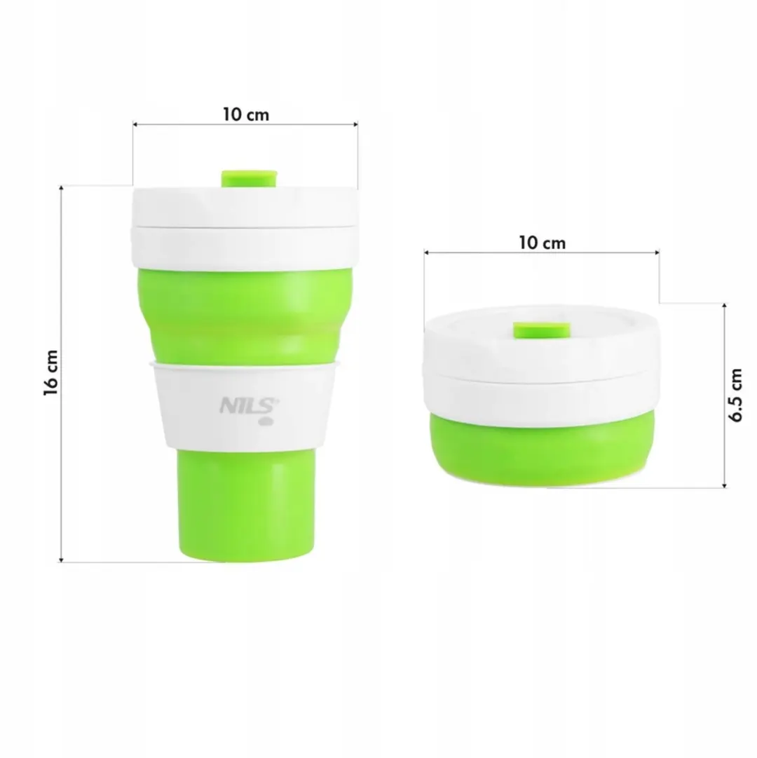 Nils Opvouwbare Siliconen Fles NC4103 600ml - Groen