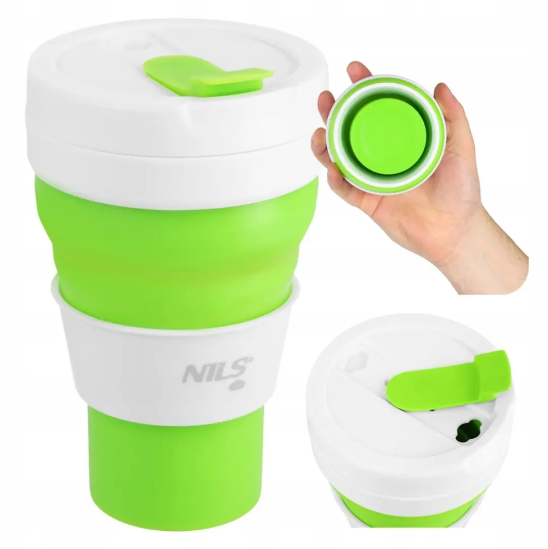 Nils Opvouwbare Siliconen Fles NC4103 600ml - Groen