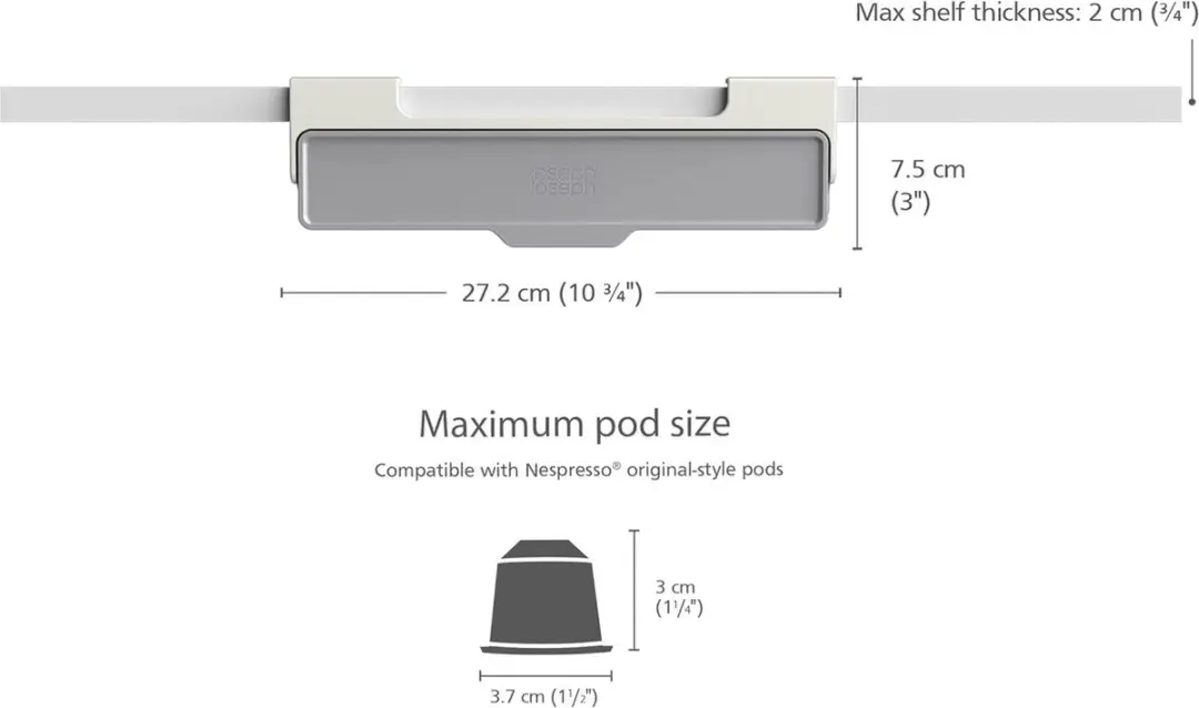 Joseph Joseph Koffie Capsulehouder Nespresso - Grijs