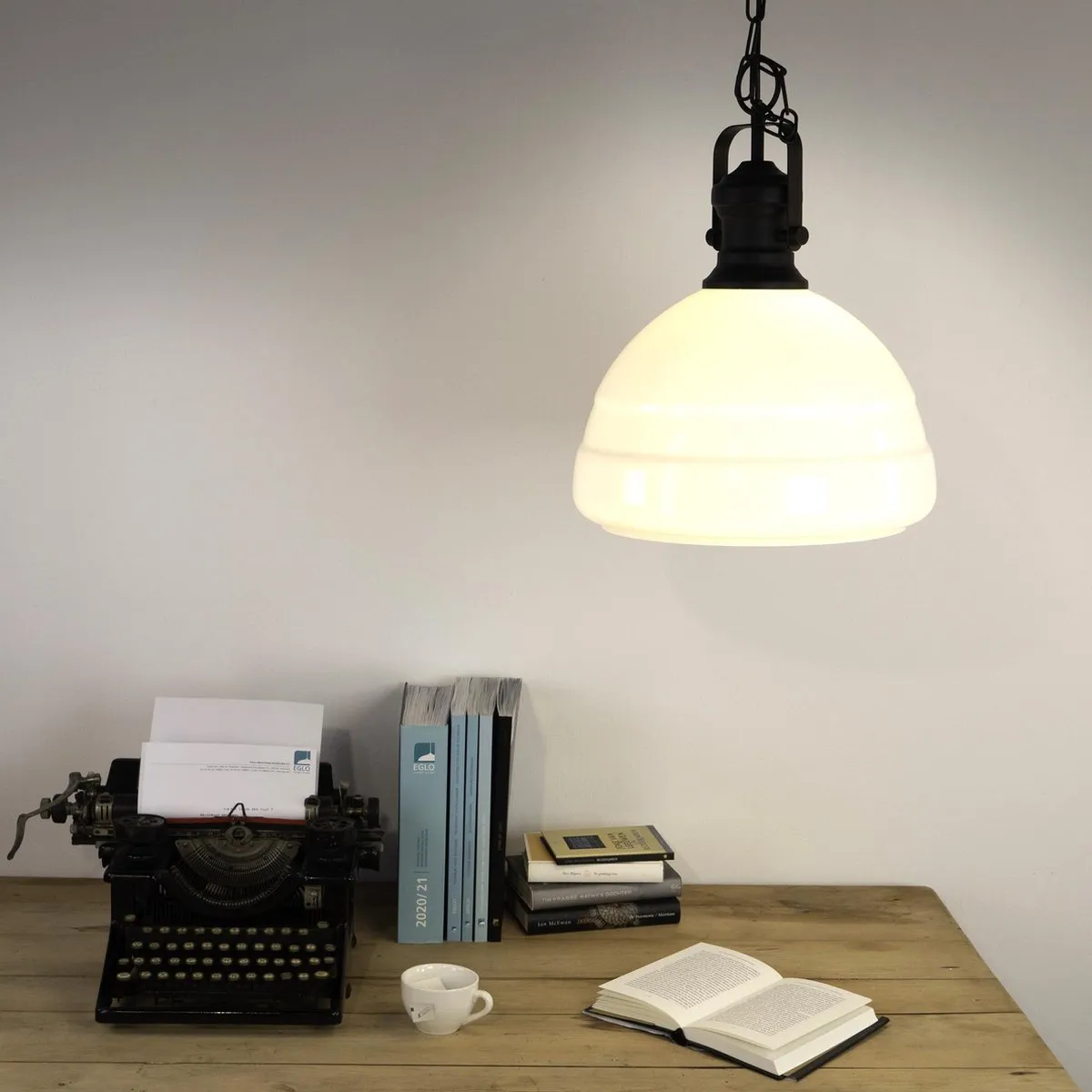 Eglo Combwich 1 Hanglamp E27 - Ø38cm - Zwart