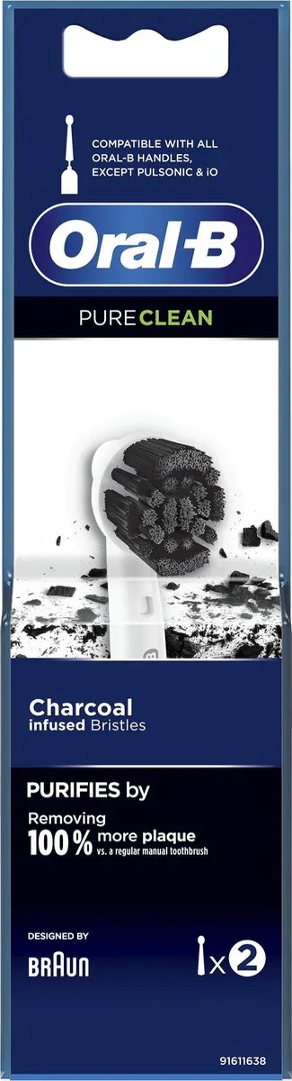 Oral-B Pure Clean Opzetborstels - 2 Stuks
