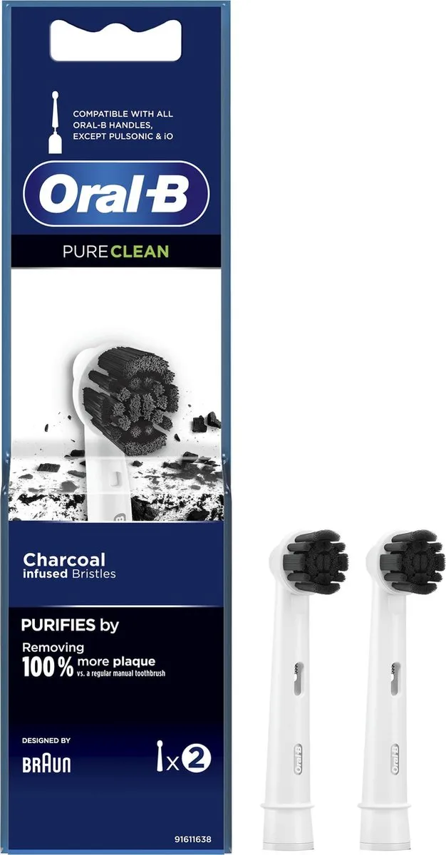 Oral-B Pure Clean Opzetborstels - 2 Stuks