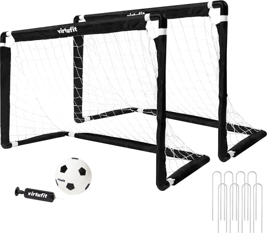 Virtufit Mini Voetbaldoel Set 2x