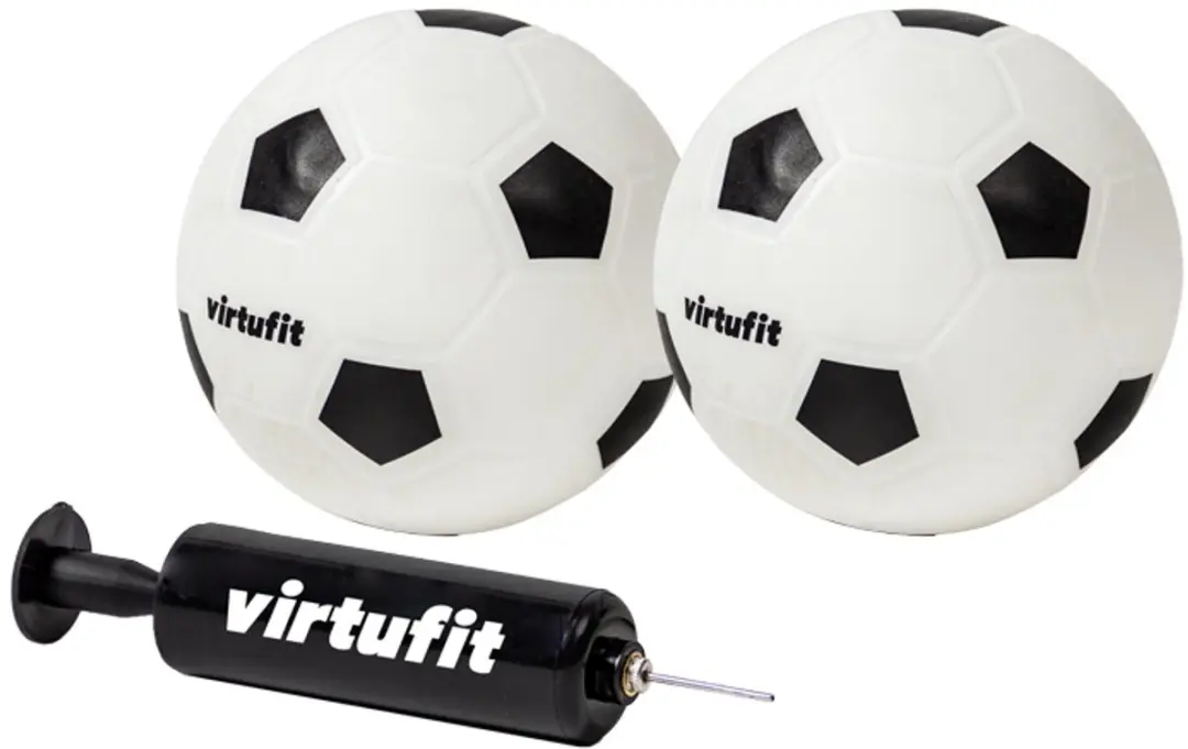 Virtufit Mini Voetbaldoel Set 2x - 92x64cm - Zwart - Incl. bal & pomp