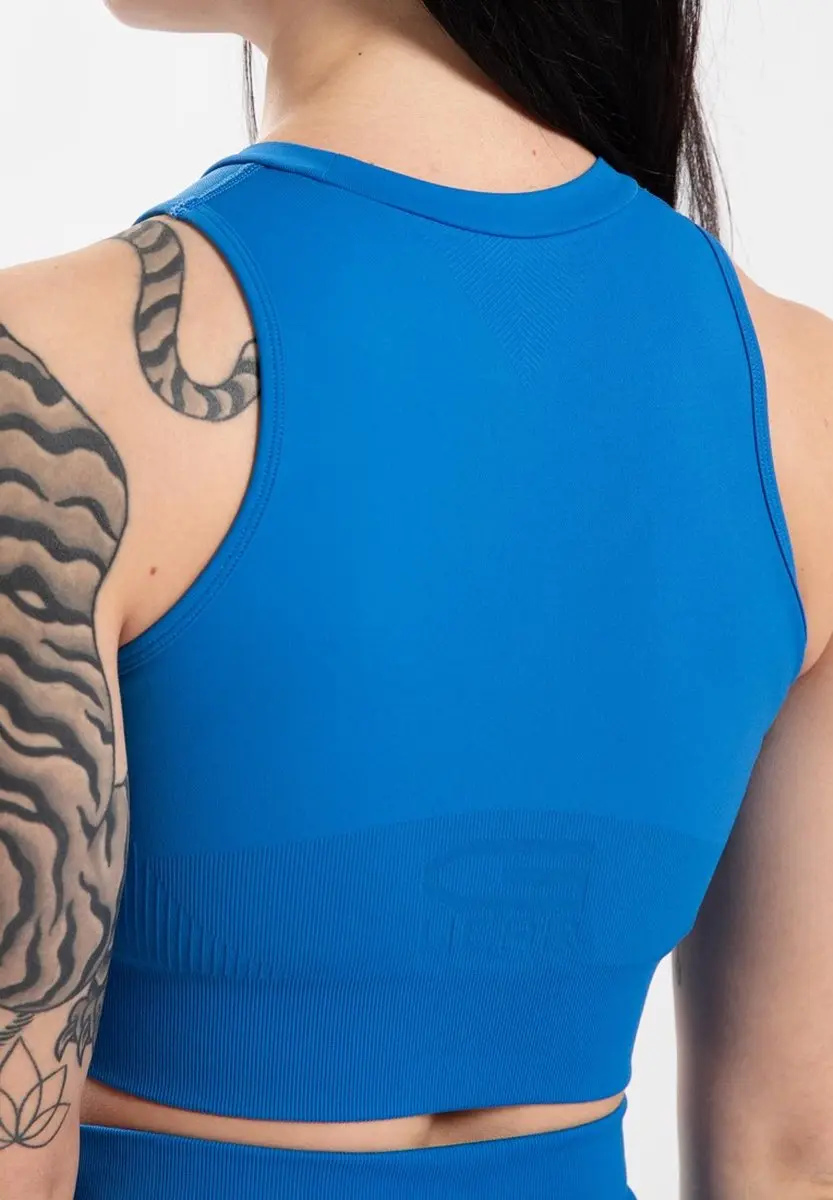 Gorilla Wear Olivia Seamless Crop Top - M/L - Blauw