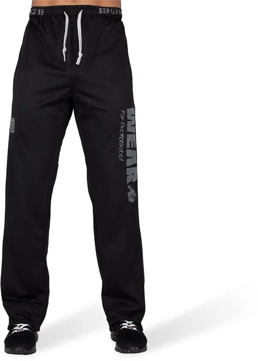 Gorilla Wear Logo Mesh Trainingsbroek S/M - Zwart