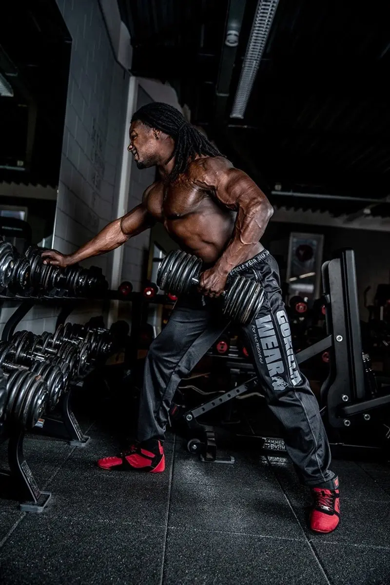 Gorilla Wear Logo Mesh Trainingsbroek S/M - Zwart