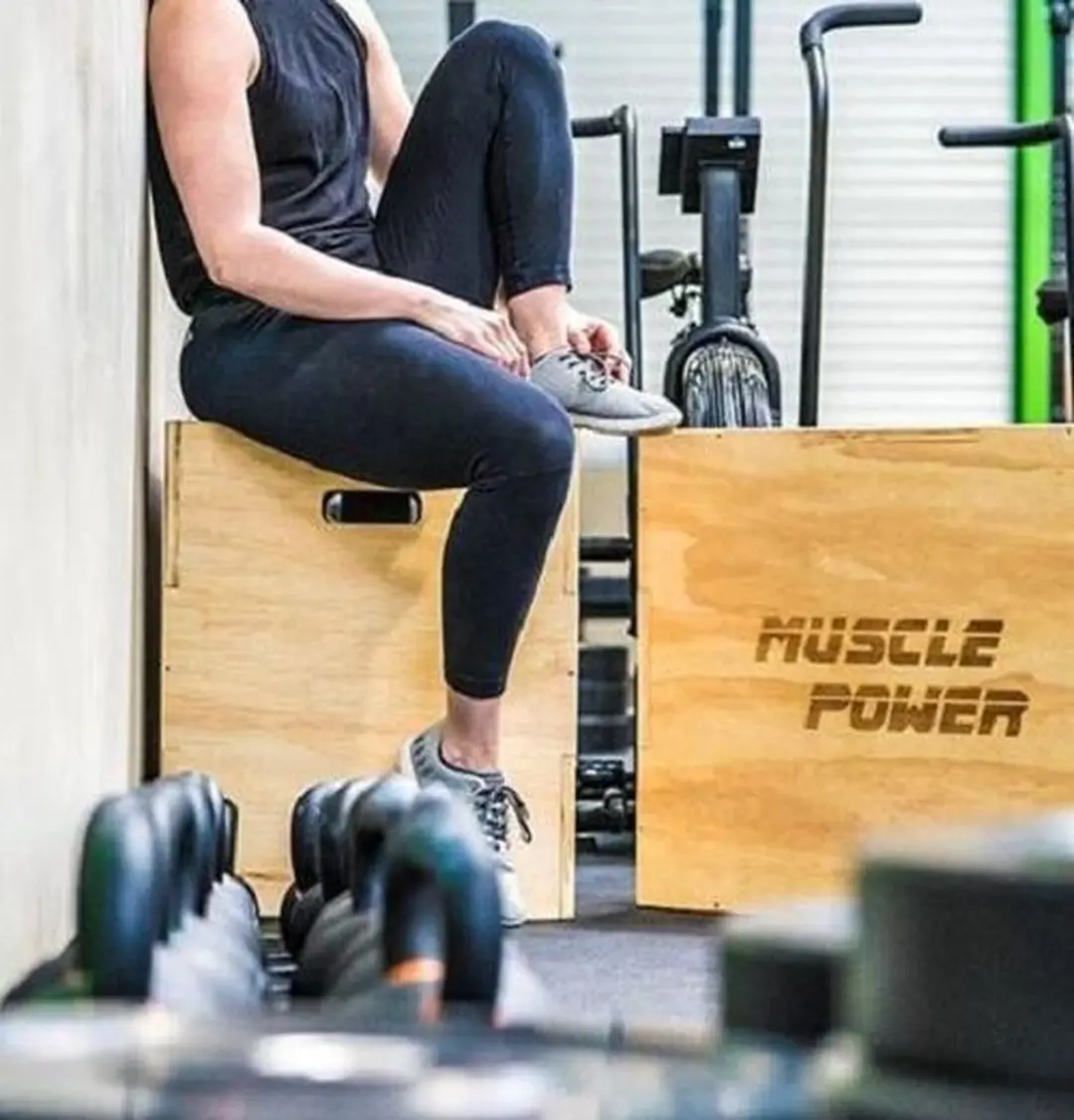 Muscle Power Houten Plyo Box 51x61cm - Bruin