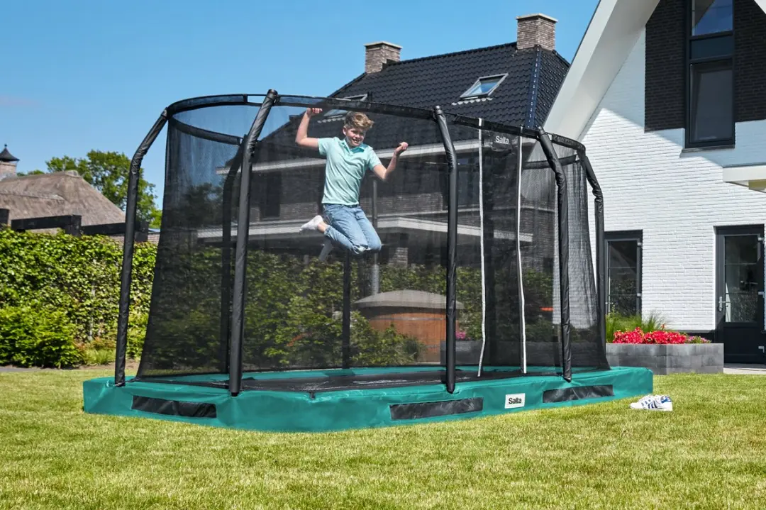 Salta Premium Ground Inground Trampoline 214x153cm - Groen