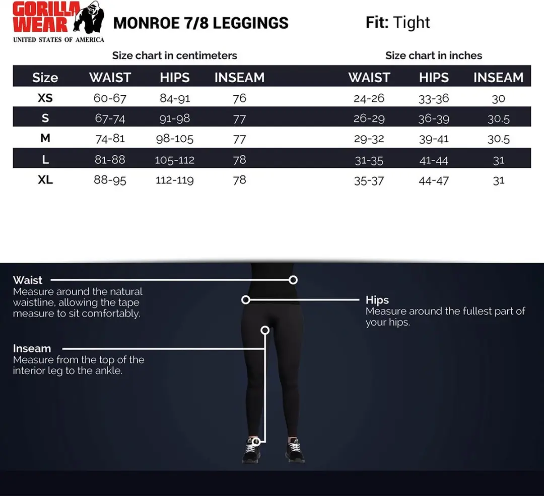 Gorilla Wear Monroe 7/8 Leggings - Grijs XS