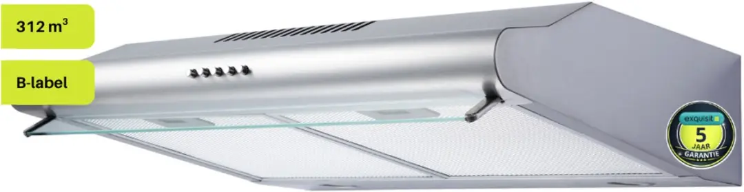 Exquisit UBH20MIINOX Onderbouw Afzuigkap 60cm
