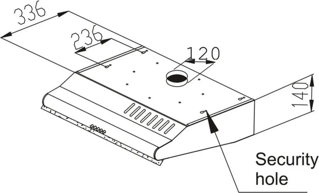 Exquisit UBH20MIINOX Onderbouw Afzuigkap 60cm