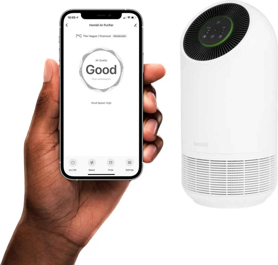 Hombli Smart Air Purifier HBAP-0109 - HEPA 13 & Actieve Kool - Wit