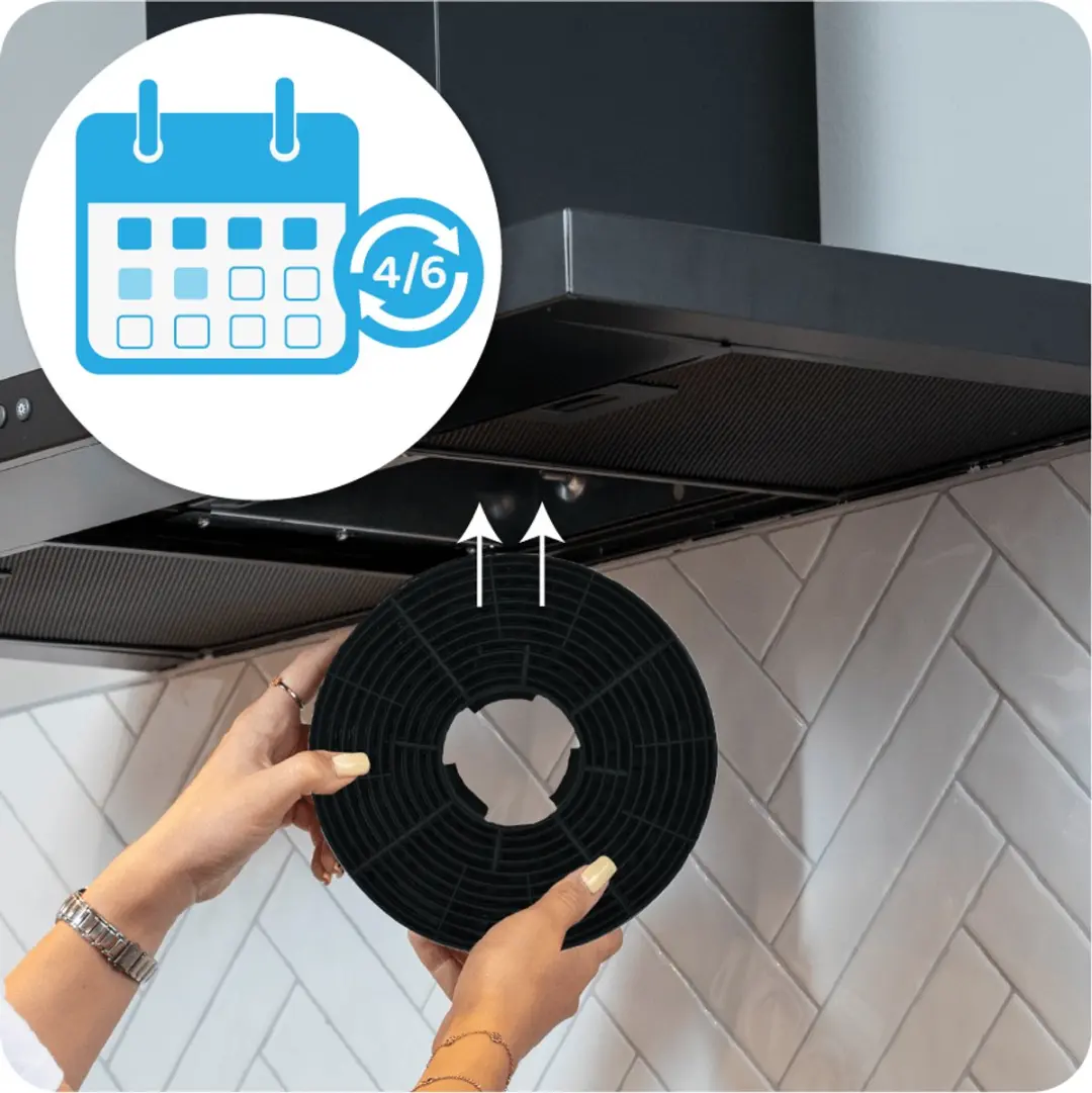 Exquisit CF130 Koolstoffilter - 2 Stuks - Zwart