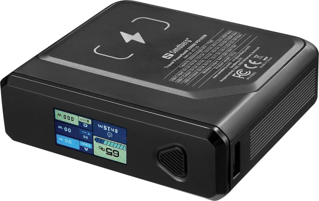 Sandberg Travel Powerbank 20000 PD100W 20000mAh - 100W - Zwart - afbeelding 6 van 6