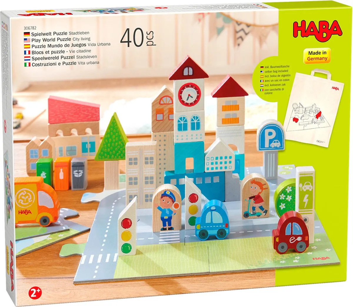 Haba Speelwereld Stadsleven Puzzel 40-delig