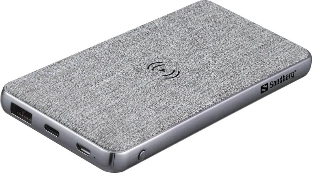 Sandberg Powerbank 10000 420-61 - 2x opladen - 37W - 3 Outputs - Zwart/Grijs