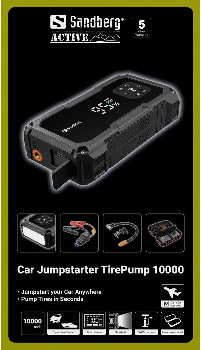 Sandberg Powerbank Auto Jumpstarter 10000mAh