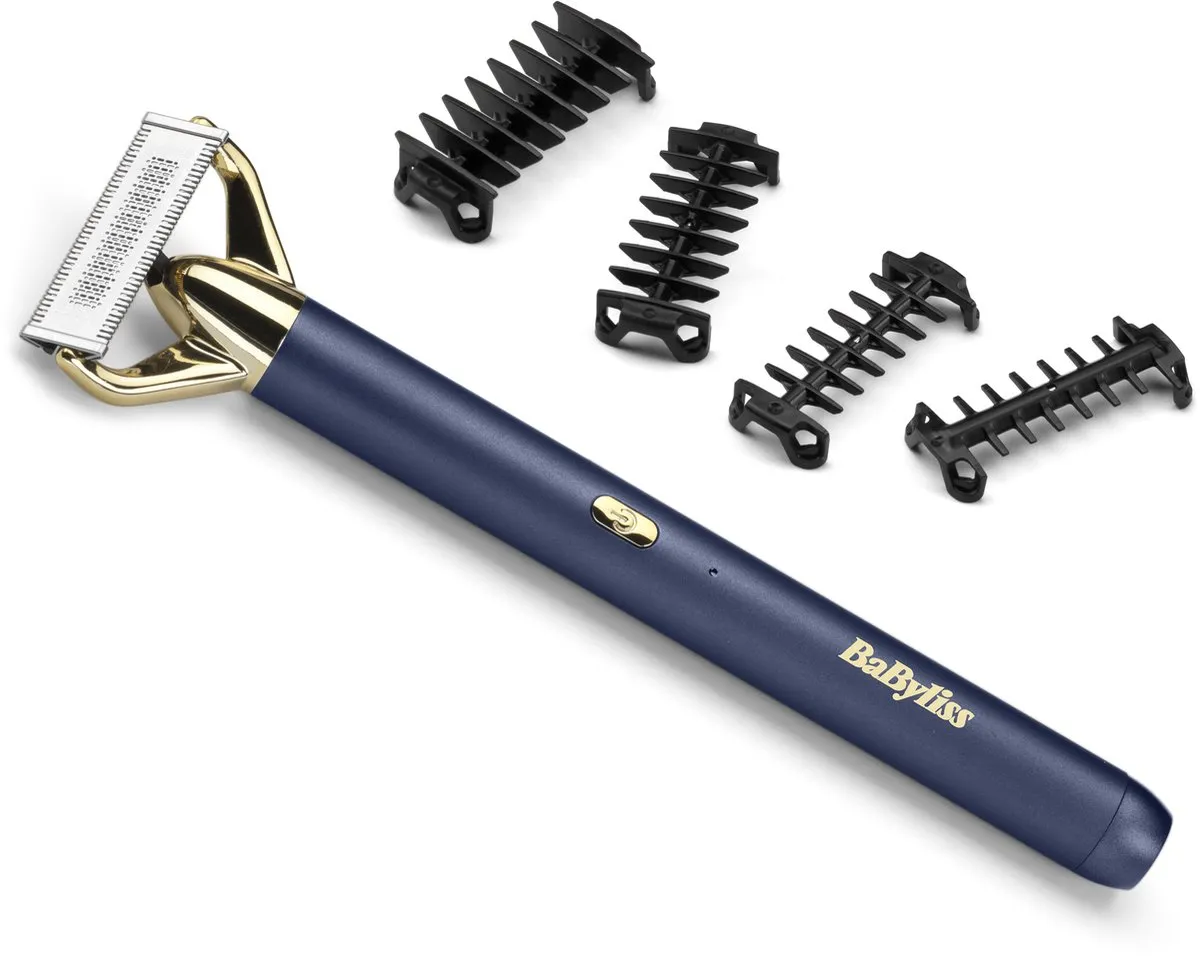 Babyliss X-Blade Super-X Metal Series OT992E Scheerapparaat & Baardtrimmer - Blauw/Goud - 4 Opzetkammen