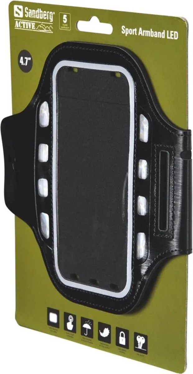 Sandberg 406-36 Sport Armband - Zwart - afbeelding 2 van 3