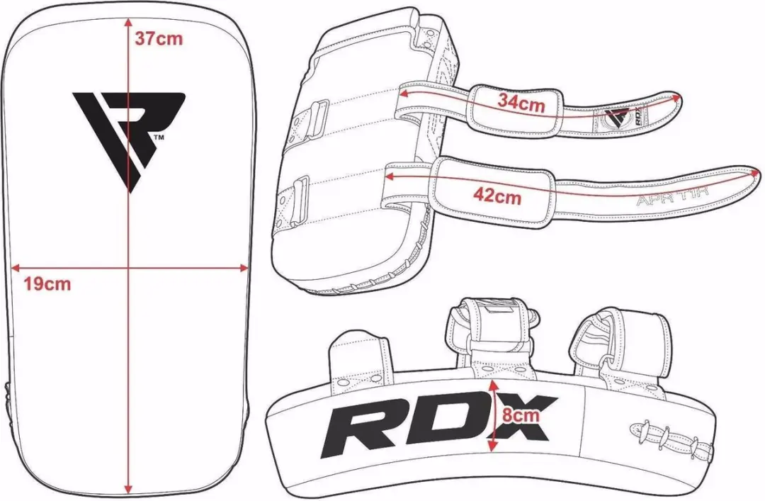 RDX Sports APR-T1 Stootkussen - Thai Kick Pad Rood