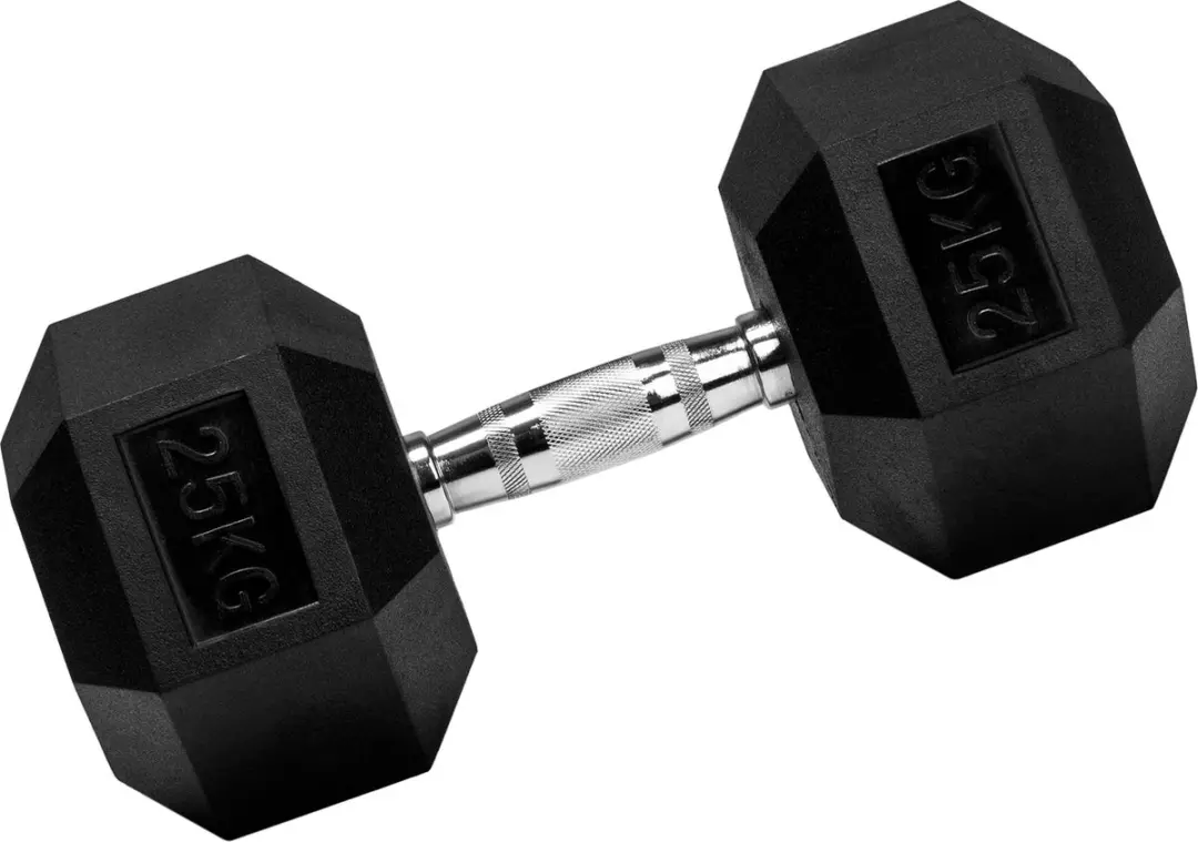 VirtuFit Hexa Dumbbell Pro 25kg - Zilver/Zwart