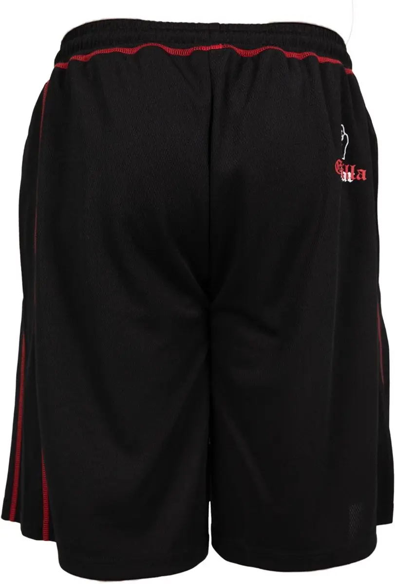 Gorilla Wear Marlow Mesh Shorts Trainingsbroek L/XL - Zwart/Rood