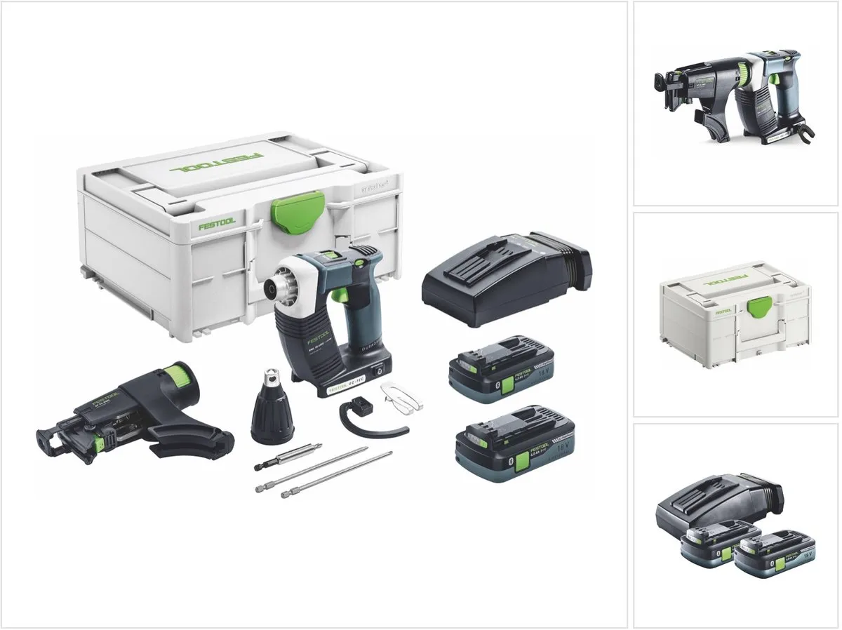 Festool DURADRIVE DWC 18-4500 Bandschroefmachine - 14Nm - 2x 4,0Ah