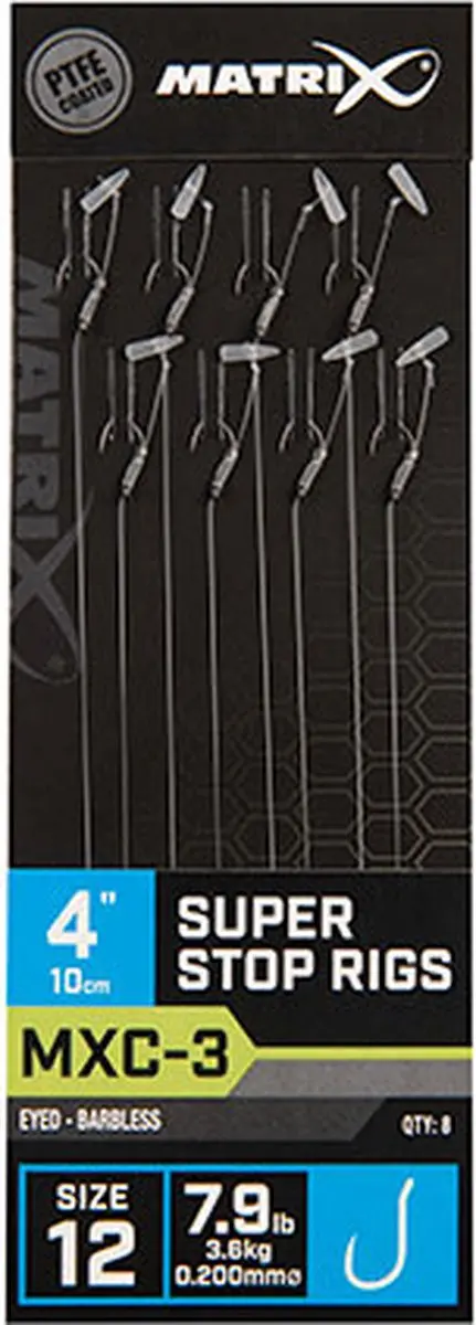 Matrix Onderlijn MXC-3 Super Stop Rigs 10cm Haak 14 - 8 Stuks