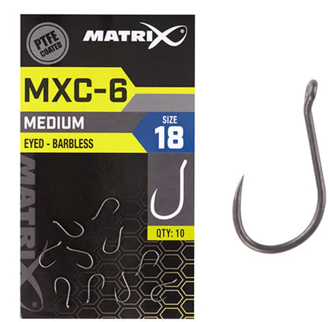 Matrix MXC-6 Barbless Haakjes - 10 Stuks - Grey/Black