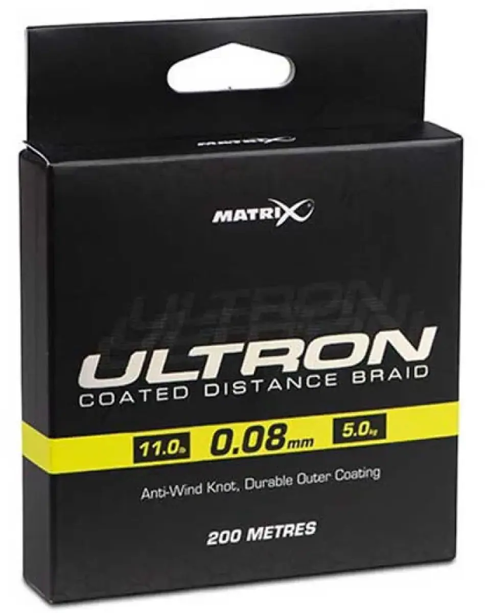 Matrix Ultron Coated Distance Braid 200m - Zwart