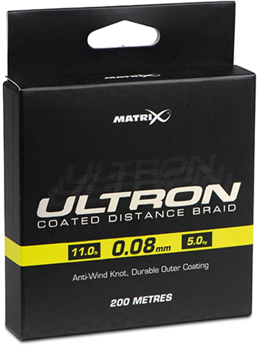 Matrix Ultron Coated Distance Braid 200m - Zwart