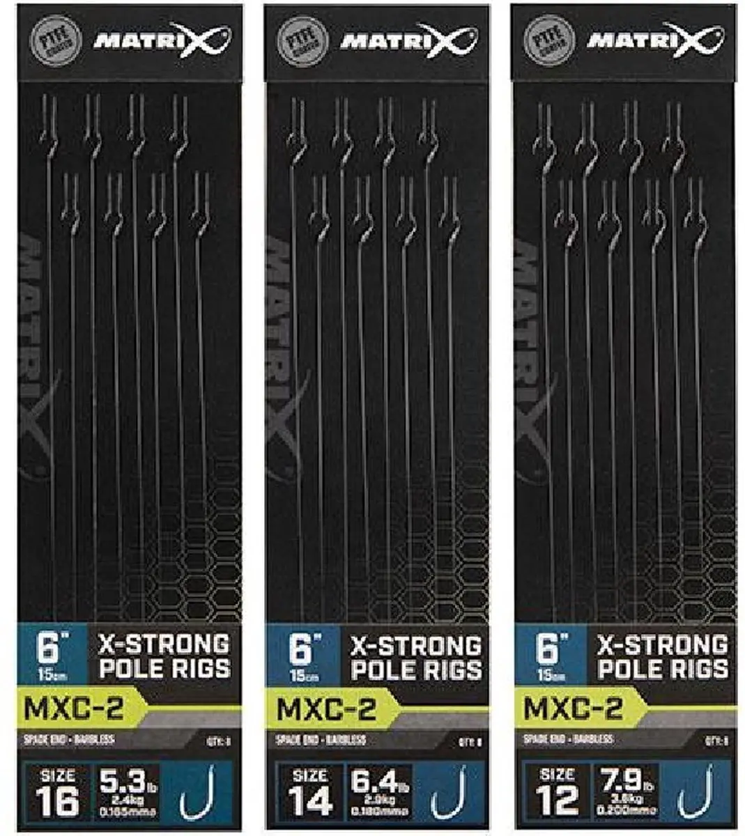 Matrix Onderlijn MXC-2 X-Strong Pole Rigs 15cm Haak 16