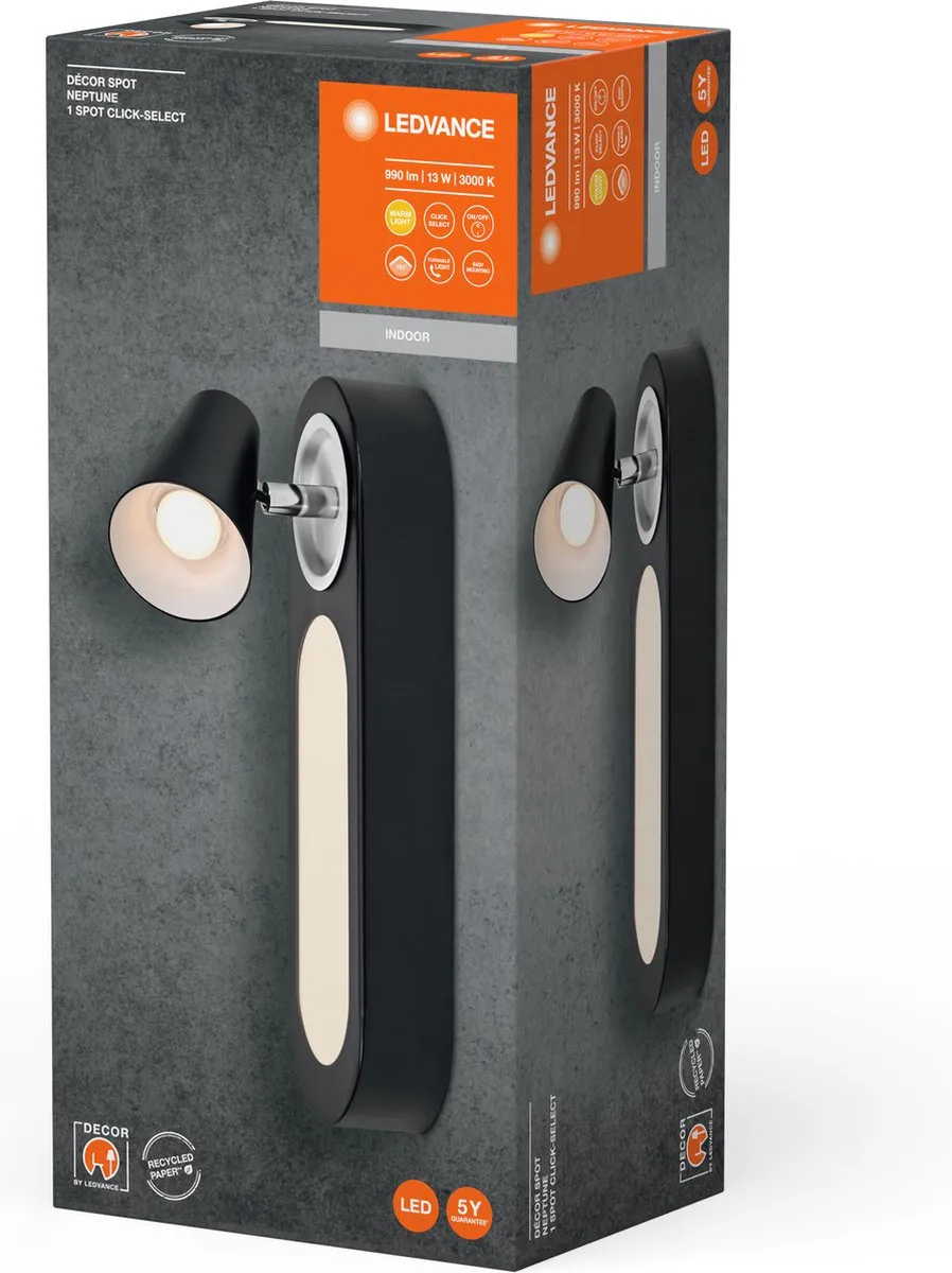 LEDVANCE Decor Spot Neptune 13W - Zwart