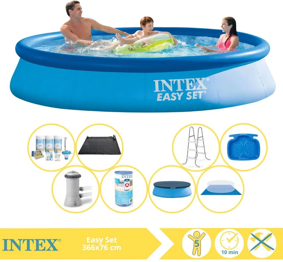 Intex Easy Set Zwembad 366x76cm - Blauw - 5621L