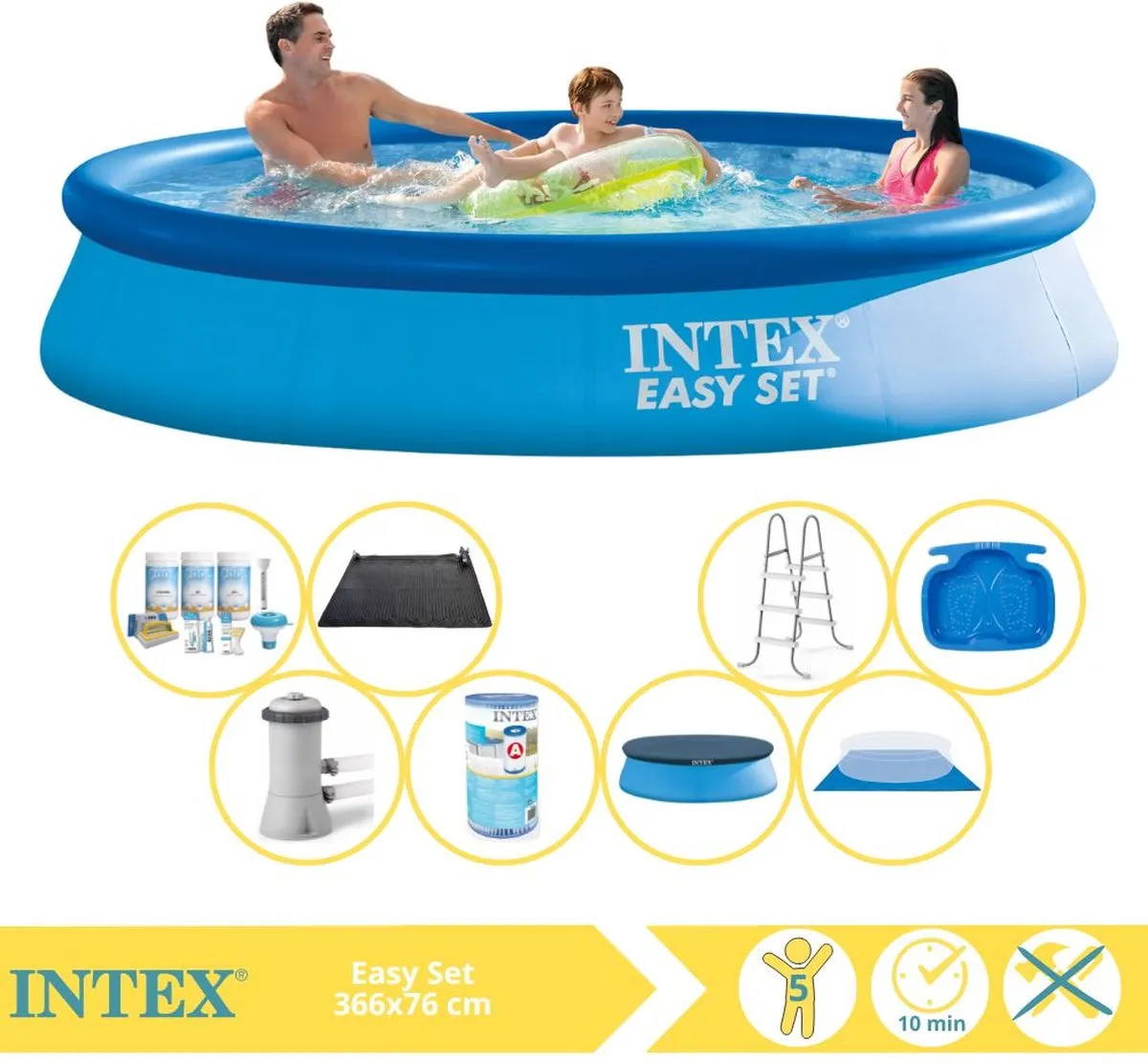 Intex Easy Set Zwembad 366x76cm - Blauw - 5621L