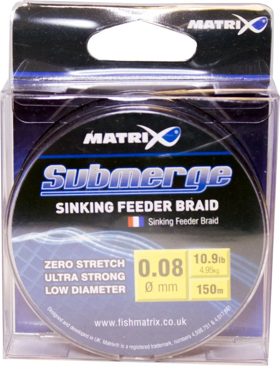 Matrix Submerge Sinking Feeder Braid 150m 0.10mm - Bruin
