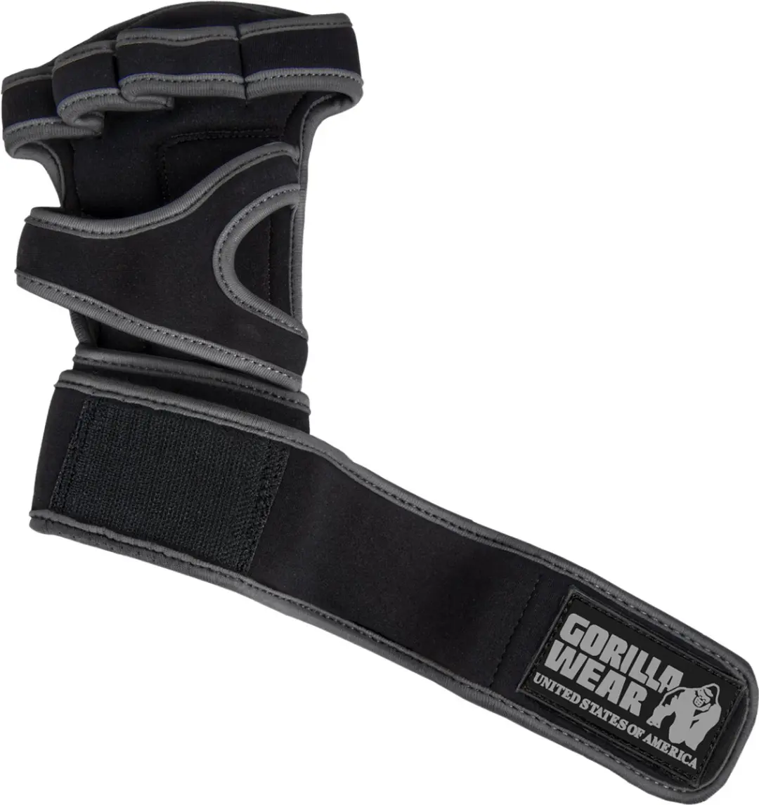 Gorilla Wear Yuma Krachtsport Handschoenen L - Zwart/Grijs