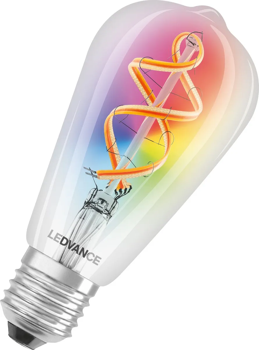 LEDVANCE SMARTE E27 RGB LED-lamp 4.5W - Helder glas
