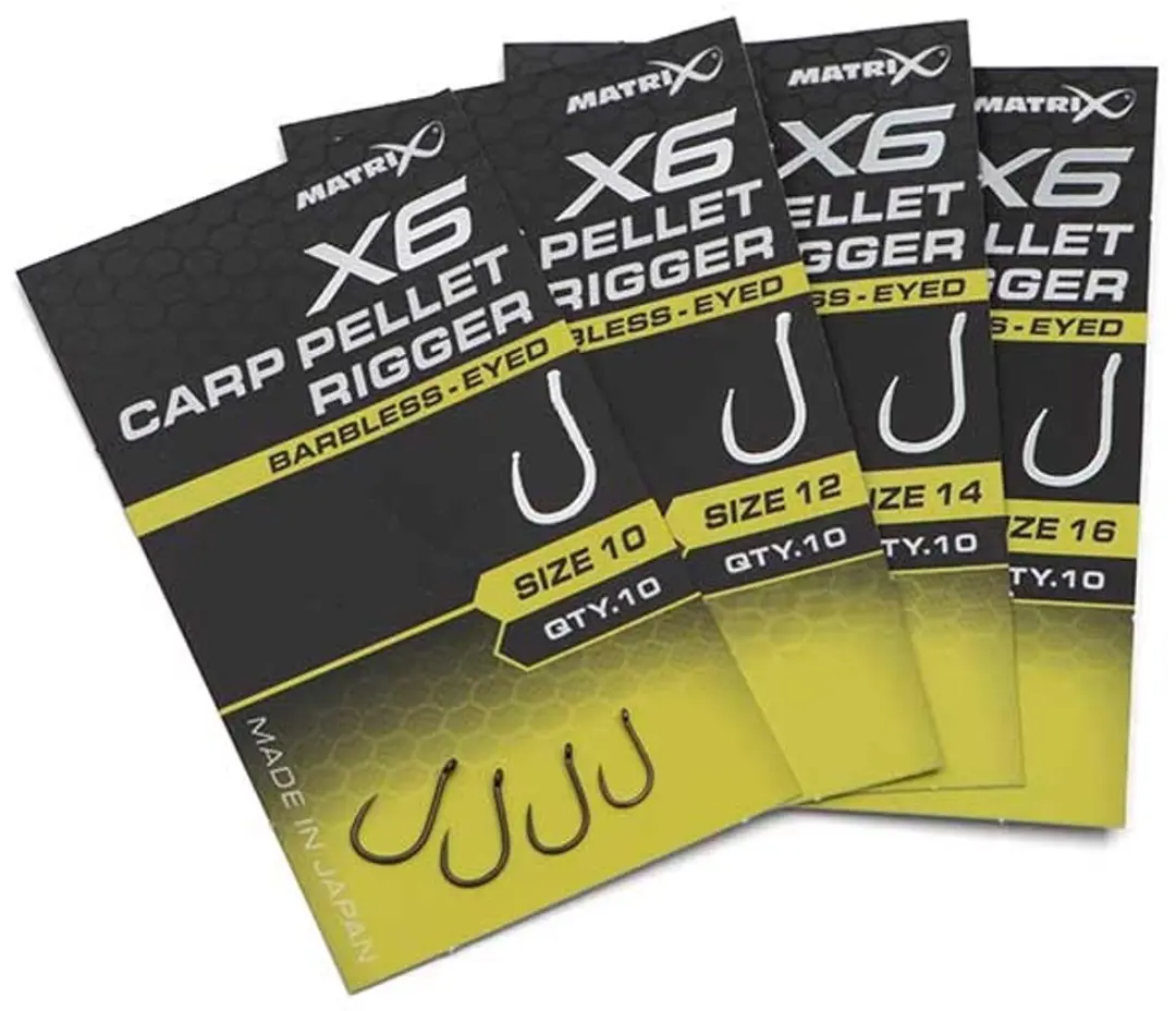 Matrix X6 Carp Pellet Rigger Haken - 16 - 10 Stuks