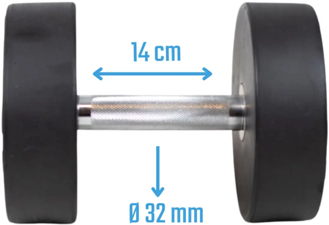 Muscle Power Ronde Dumbbell 20 kg - Zwart