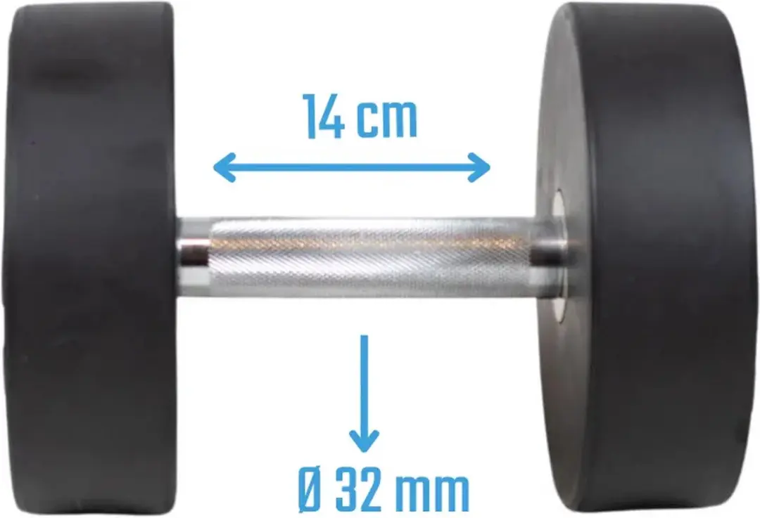 Muscle Power Ronde Dumbbell 20 kg - Zwart